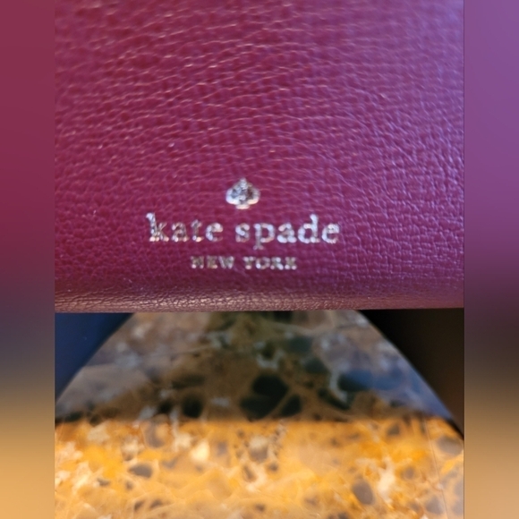 Kate Spade burgundy leather wallet - Picture 9 of 11